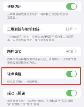 高邑苹果授权维修站分享iPhone轻点无法唤醒怎么办 