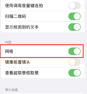 高邑苹果手机维修网点分享iPhone如何开启九宫格构图功能 