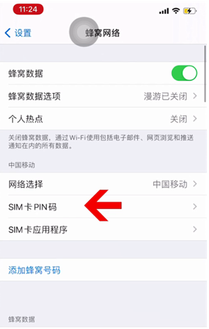 高邑苹果14维修网分享如何给iPhone14的SIM卡设置密码 